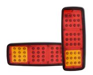 2 x 12V 36 SMD LED REAR THREE FUNCTION LIGHTS TAIL LAMPS CARAVAN MINI TRAILER TRUCK CAMPER MOTORHOME CAR VAN PICKUP ATV HORSEBOX