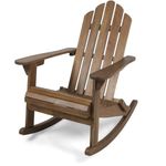 Christopher Knight Home 305378 Cara Outdoor Adirondack Acacia Wood Rocking Chair, Dark Brown Finish