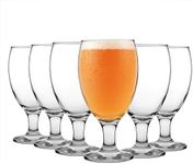 LAV Empire Classic Snifter Beer Glasses Set - 590ml - Pack of 6 Large Bowl Shaped Craft Beer Ale Glasses