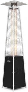 Garvee Pyramid Propane Patio Heater with Wheels & Waterproof Cover, Black | Visible Flame Ambiance | Adjustable Lo–Hi Heat | Wheels & Waterproof Cover