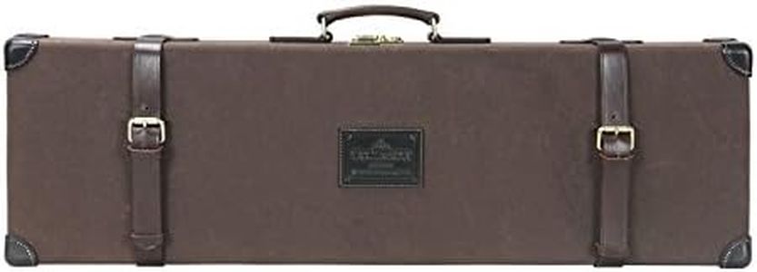 Tourbon Vintage Canvas 32 inch Barrel Shotgun Gun Case Hard with Soild Brass Lock - Dark Brown