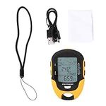 Multifunction Digital Altimeter, GPS Navigation Tracker Portable Handheld LCD Compass Altitude Meter Thermometer Barometer Pressure Tester IPX4 Waterproof Weather Forcast Pedometer LED Torch Outdoor