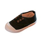 Kids Girls Cherry Infant Flower Canvas Pumps Princess Trainers Shoe Black 1 28