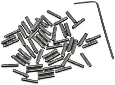 KAISH 50x US #4-40 x 3/8" Stainless Steel Guitar Bridge Saddle Height Adjustment Screws Fits Fender Stratocaster/Telecaster