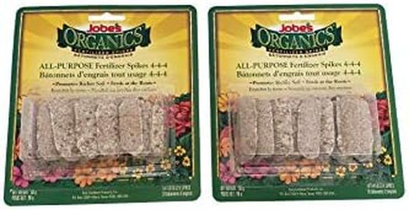 Jobe's Organics All-Purpose Fertilizer Spikes 4-4-4 (2 Pack, 36 Count)