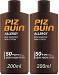 Piz Buin Allergy Sun Sensitive Skin Lotion SPF 50+, 200ml (Pack of 2)