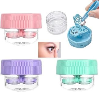 Tapeta 4 Pcs Manually Contact Lens Washer Cleaner Contact Lens Case Portable Rotation Contact Lens Cleaning Container for Everyday Use（4color）