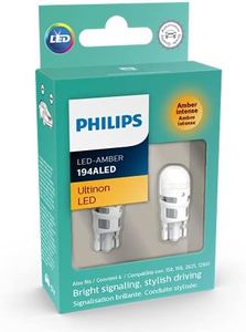 Philips Automotive Lighting 194 Ultinon LED Bulb (Amber), 2 Pack (194ALED)