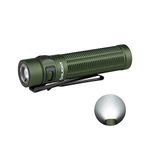 OLIGHT Baton 3 Pro Max 2500 Lumens EDC Rechargeable LED Torch,High Lumens Pocket Flashlight with Safety Proximity Sensor for Outdoors,Indoors and Emergency,OD Green(Cool White: 5700K~ 6700K)