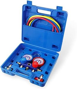 CCLIFE Recharge Climatisation Voiture，Manometre Climatisation Kit de Remplissage Gaz Clim Auto R134a Manifold Frigoriste R12 R22