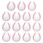 Soft Baseballs 9 Inch, 15 Pcs Foam Baseballs Batting Practice Hitting Training Softballs Colored Baseballs with Drawstring Bag for Indoor Outdoor Kids Teenager (White)