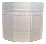 Tartan Lampshade or Ceiling Light Shade Country Check Pink Grey Drum Highland Scottish Themed Bedroom Room Decor Accessories (12")