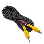 Hikity 20 Meters RCA Video Cable with Red Reverse Trigger Lines, RCA Video Extension Cable for Car Rear View Camera, Monitor Camera connection