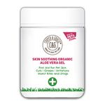 C&G Pets | Skin Soothing Organic Aloe Vera Gel | Food Grade Aloe Vera Vitamins Mineral Amino Acids | Soothes Calms Cools Moisturizes Insect Bitten Scaly Scabby Flabby Skin