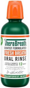 TheraBreath Fresh Breath Oral Rinse, Rainforest Mint 473ml - Alcohol-Free Mouthwash for Daily Oral Hygiene, Long-Lasting Freshness, Non burning, No Artificial Colours, Powered by Oxygen, pH Balanced
