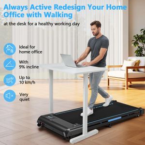 VANNECT 4-in-1 Walking Pad Treadmill – Compact Under Desk Fitness Machine