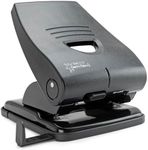 Rapesco PF835PB2 Germ-Savvy Antibacterial, Heavy Duty 835-P 2-Hole Punch, 40 Sheet Capacity, Black