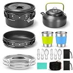 Odoland 15pcs Camping Cookware Mess