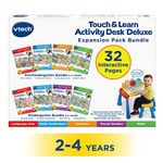 VTech Touch and Teach Activity Desk Deluxe 4-in-1 Pre-Kindergarten Bundle Expansion Pack for Age 2-4