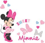 Lambs & Ivy Disney Baby Minnie Mouse Love Wall Decals/Stickers with Hearts/Bows