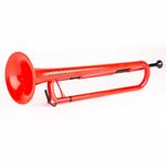 pBugle Plastic Bugle Beginner Starter Kids Bb Cavalry Trumpet with 7C Plastic Mouthpiece - Red