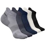 HEELIUM Bamboo Anklet Socks for Men|Ankle Length|Odour-Free & Breathable|Padded Base & Anti-bacterial|3X Softer than Cotton Socks, Multicolor