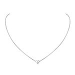 Heart Initial Necklace for Women Clavicle Necklaces Delicate Letter Pendant with Chain Sterling Silver Jewelry