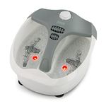 LIVIVO Deluxe Foot Spa Heated Multi-Function Soak with Infrared Sanitising Light, Effervescent Bubbles and 3 Mode Settings (Grey)