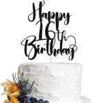 Dcokska Happy Birthday 16 th Cake Topper，Boys/Girls16th Birthday,16th Anniversary Party Cake Topper Decorations/Dinner Party Cake Topper Decorations (16)