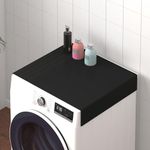 BJADE'S Washer & Dryer Covers for The Top, 23"x31" Anti-Slip Black Washing Machine Top Protector Mat, Dust-Proof Dryer Covers,for Home Laundry Room Kitchen