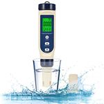 5-in-1 pH Meter and TDS Meter Combo, PH/TDS/EC/Salinity/Temperature Water Quality Tester, Mini Water Meter Quality Ideal Testing Kits For Drinking Water Aquarium Hydroponics Pool Pond