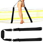Frcctre Paddleboard Carry Strap, Adjustable Heavy-Duty SUP Carry Strap with Support Padded Shoulder Sling Nylon Carry Belt for Paddleboards, Surfboards, Longboards, Canoe and Kayaks, Black, One Size