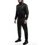 Hayabusa Pro Boxing Hooded Sauna Suit For Men and Women Set Includes Nylon PVC Coated Fabric Jacket and Pants - Black, X-Large