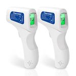 2 Pack Berrcom No Touch Forehead Thermometer, NA Distributed and Packaged by Easy@Home - Thermometer for Digital Body Temperature Measurement for Adult and Kid