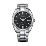 CITIZEN Stainless Steel Analog Black Dial Men Watch-Bi5100-58E, Silver Band