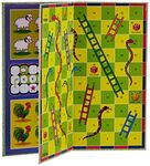 Creative's Millennium Ludo and Snakes & Ladders Board Game |Play Board | Ludo Game | Saap Seedhi Travel Board Game for Child devlopment Ages -3 Years and Up | 2 Dice | 16 Play Pieces