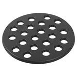 6.5in Cast Iron Fire Grate, Round BBQ High Heat Charcoal Fire Plate Fit for S/Mini/Medium Big Green Egg, Cast Iron Charcoal Fire Grate for Big Green Egg Grills