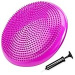 SK DEPOT Extra Thick Exercise Balance Stability Disc For Strengthen Core Stability Inflated Wobble Cushion Borad for Workout Home Gym (Purple)