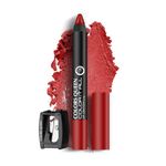 Colors Queen Color It All Non Transfer Lip Crayon Lipstick with Sharpener | Matte Finish, Long Lasting Crayon Lipstick | Smudge Proof & Kiss Proof Crayon Lipstick for Women (17 - Third Date, 3.5g)