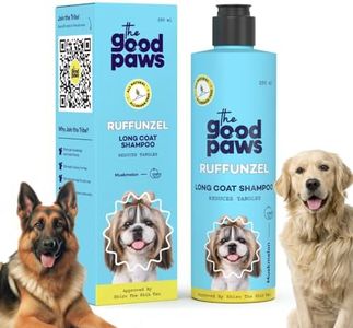 The Good Paws Ruffunzel Long Coat Shampoo and Conditioner | Made Safe | Detangling Dog Shampoo for Shih Tzu, Golden Retriever, German Shepherd | All Natural | Restores Shine | 250 ml