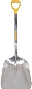 True Temper 2681200 Aluminum Scoop with D-Grip and Hardwood Handle, Silver