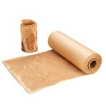 Packing Paper Cushioning Wrap SZSYumUnion Honeycomb Wrap Paper Roll Perforated-Packing 1200 Inch x 12 Inch Packaging Wrap for Moving House Shipping Breakables(Bubble Wrap Alternative)