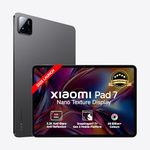 Xiaomi Pad 7 Nano Texture Display [Smartchoice] | Snapdragon 7+ Gen 3| 3.2K Display (28.44 cm /11.2") Tablet| 12GB, 256GB| Anti-Reflective| Anti-Glare| HyperOS 2| Dolby Vision Atmos | Graphite Grey