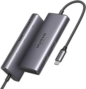 UGREEN Docking Station Dual Display, Revodok 6-in-1 Type C Hub with Dual HDMI 4K@60Hz, Single 8K@30Hz, 100W Power Delivery, 5Gbps USB A& C Data Ports Dock for PC, Laptop, Thinkpad, HP, Dell, and More