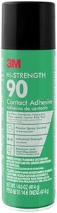 3M Hi-Strength Spray Adhesive 90, 14.6 oz., Industrial Strenght Spray Glue, Dries Clear, Use on Rubber, Glass, Metal, Wood, Foam, Plastic, Cardboard, Fiberglass Insulation, Drywall, and More (90-DSC)