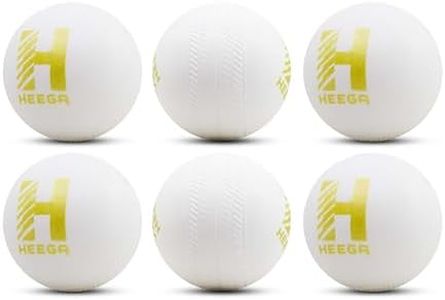 Heega Plastic Ball White Non Toxic Pack of 6 (Weight 70gm per Ball)
