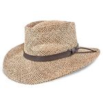 Stetson Gambler Straw Cowboy Wheat Hat, Seagrass, Small-Medium