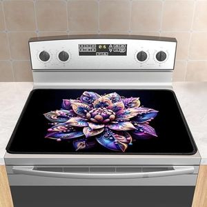 Stove Cover Stove Covers For Electric Stoves Foldable Multipurposeglass Top Protector Thick Natural Rubber Anti-Slip Coating Expands Usable Space (27.9inx20in) (Colorful flowers33)