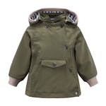 ACESTAR Boys Girls Waterproof Rain Jacket Coat,Windproof Raincoat Windbreaker Outwear for Kids Children Infant Toddler Spring Fall Jacket(JK007G0,2T) Green