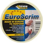 Everbuild – EuroScrim – Self-Adhesive Scrim Tape – High-Tack Adhesive – Off White – 48mm x 90m